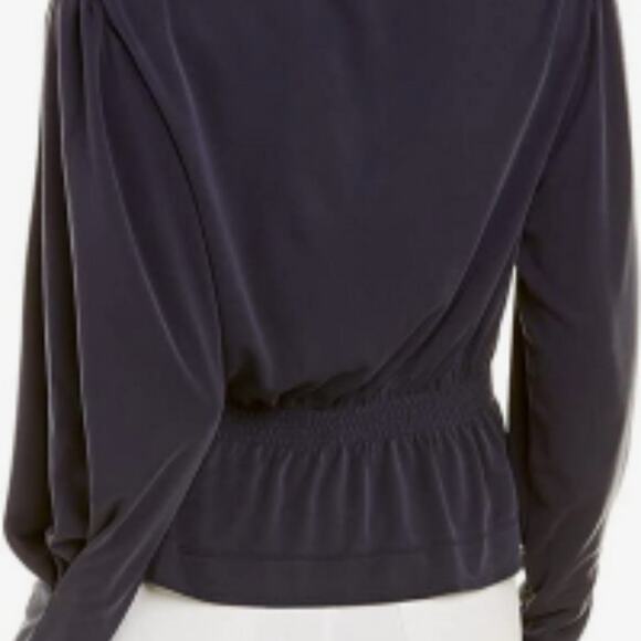 NWT - Rebecca Taylor Sandwash V-Neck Modal-Blend Top in Indigo- Small - Picture 8 of 8